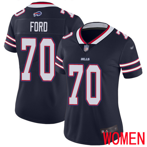 Women Buffalo Bills 70 Cody Ford Limited Navy Blue Inverted Legend NFL Jersey
